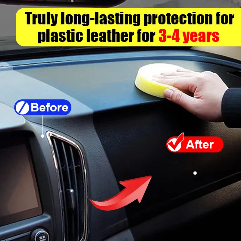 Restaurador de Plásticos y Cuero para Coche – Acabado Negro Brillante