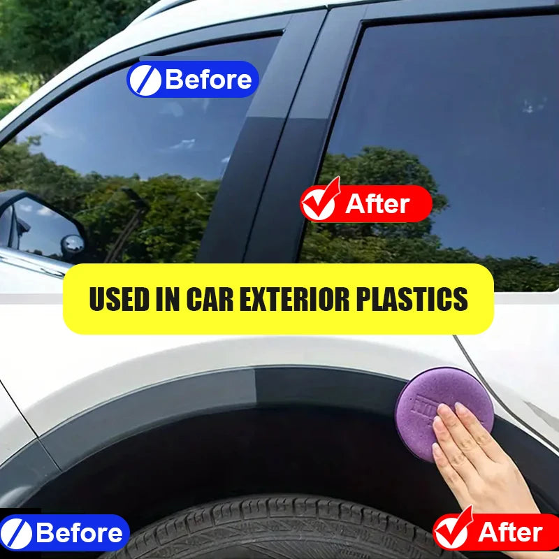 Restaurador de Plásticos y Cuero para Coche – Acabado Negro Brillante