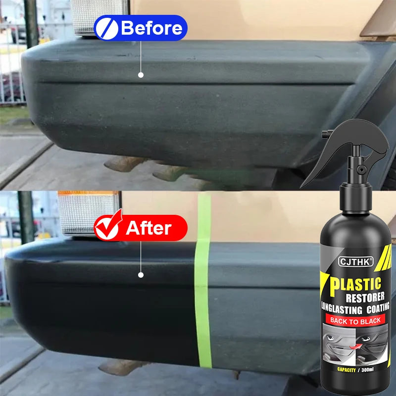 Restaurador de Plásticos y Cuero para Coche – Acabado Negro Brillante