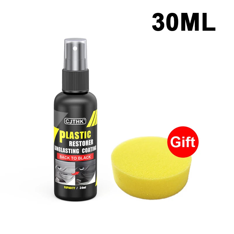 Restaurador de Plásticos y Cuero para Coche – Acabado Negro Brillante