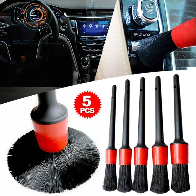 Pack de 5 Cepillos para Limpieza de Coche