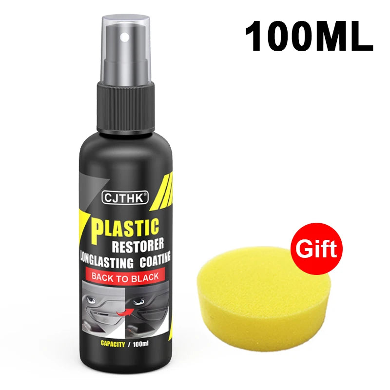 Restaurador de Plásticos y Cuero para Coche – Acabado Negro Brillante