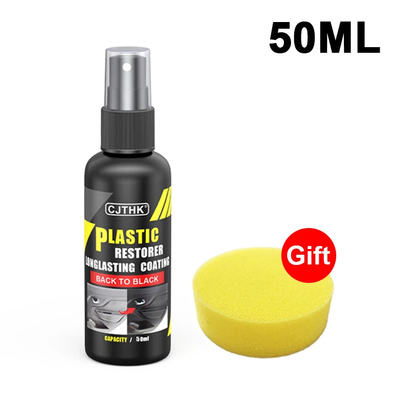 Restaurador de Plásticos y Cuero para Coche – Acabado Negro Brillante