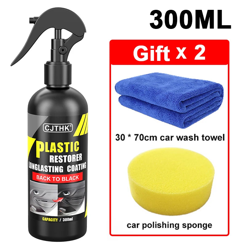 Restaurador de Plásticos y Cuero para Coche – Acabado Negro Brillante